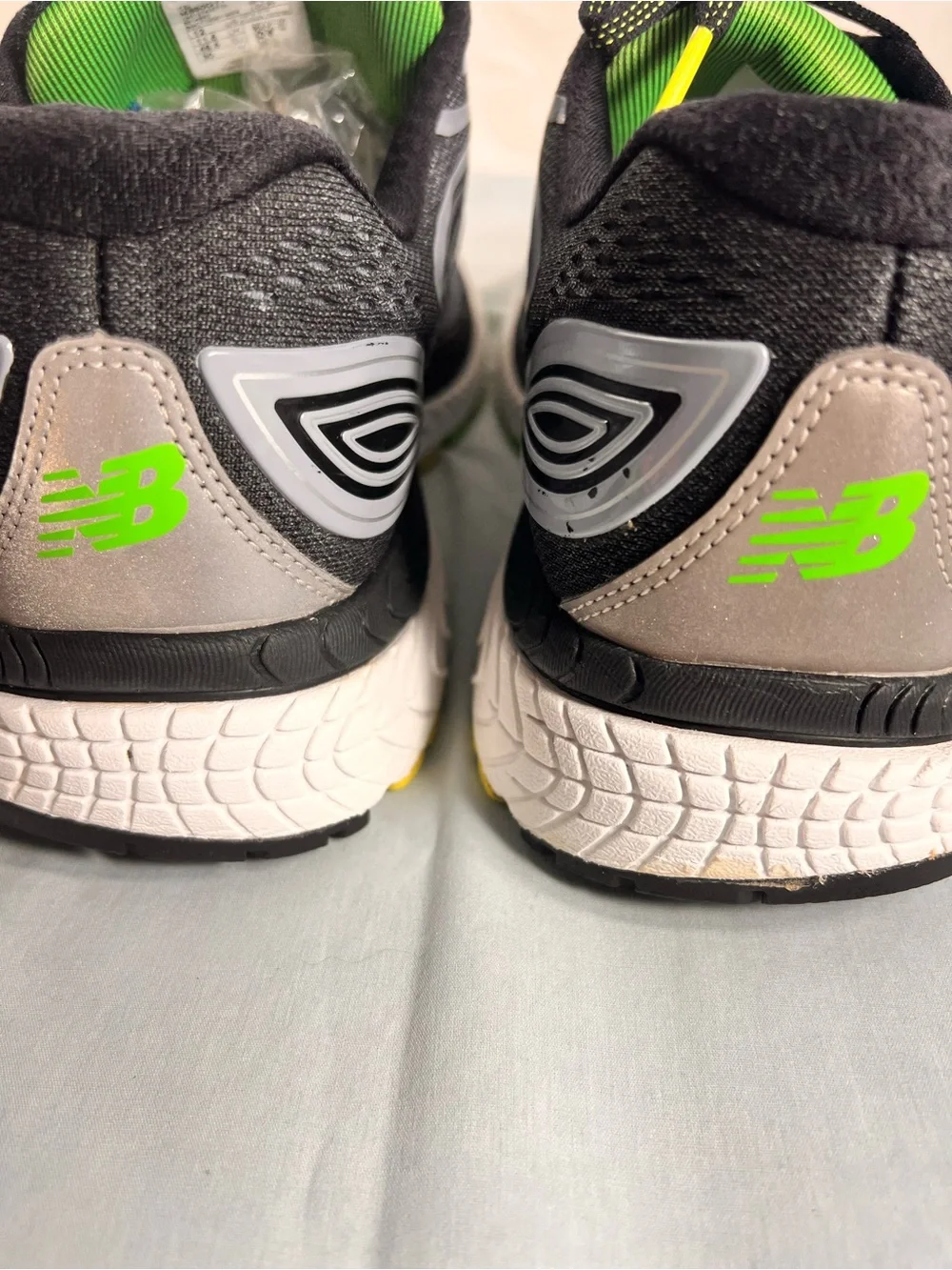 New Balance Gray and Lime Green Men's Running Shoes